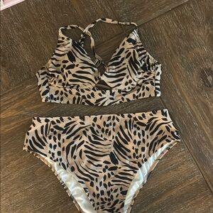 Animal Print Bikini Set